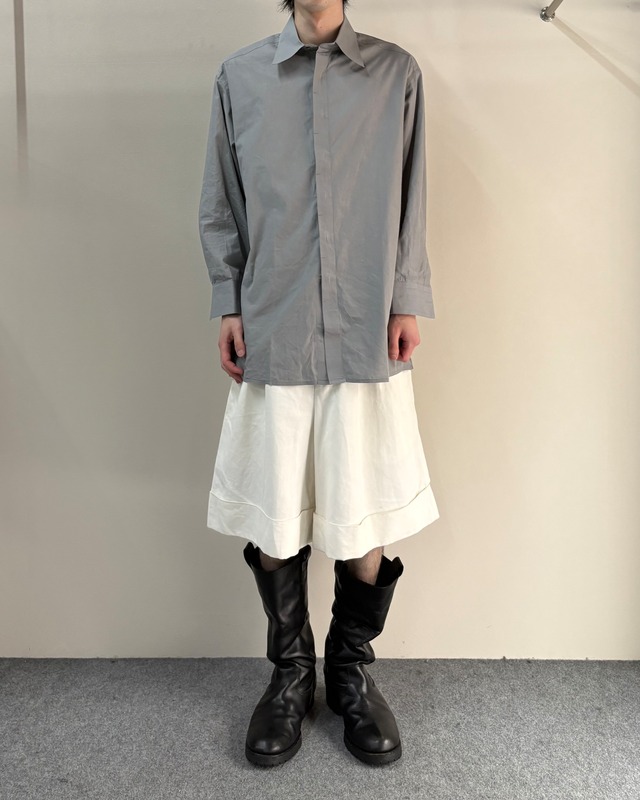 【2013AW / JIL SANDER】white minimal wide shorts