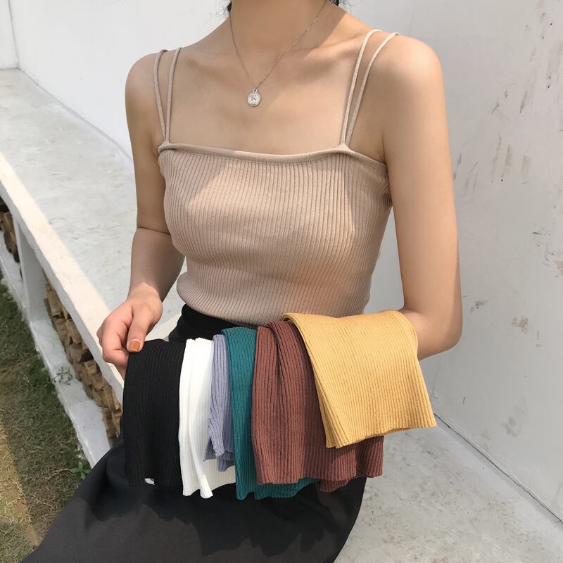 サマーウェアブラックネットレッドスリングスモールベストレディースタイトフィットインナージャケットデザインニットボトムスシャツ潮 1号婦人81016178870