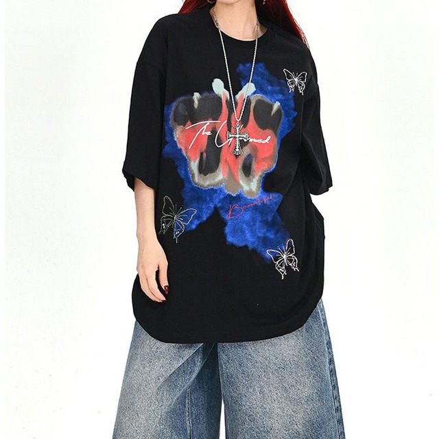 バタフライミックスグラフィックTシャツ
 2col   R01704