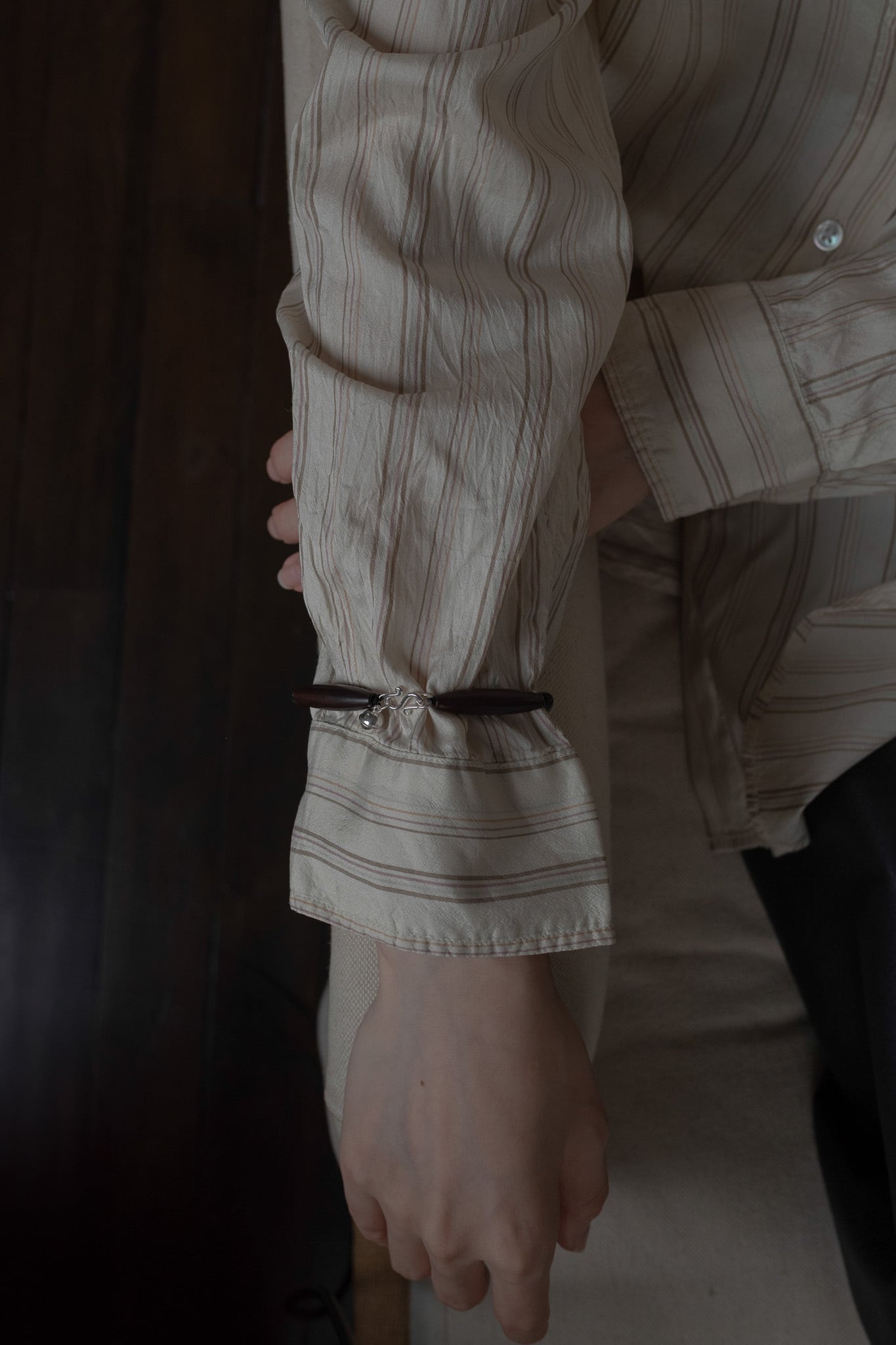 B_003 <WOOD BELL> NATSUME BRACELET