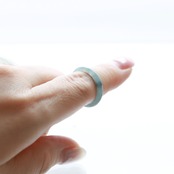 【10号】今季大人気！細め翡翠くり抜き甲丸リングA貨翡翠  jd_rg1944