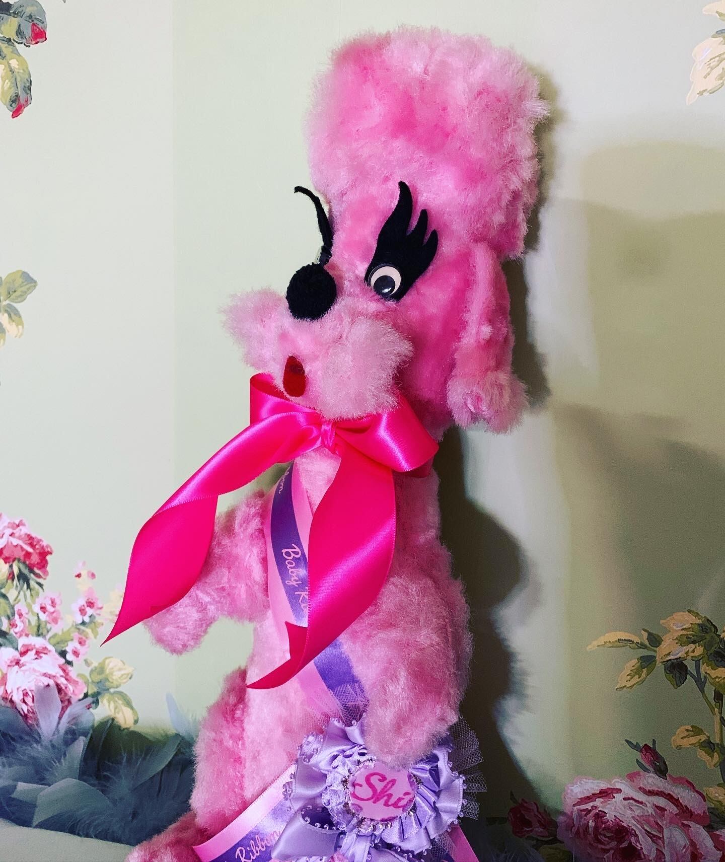 ヴィンテージのピンクプードル ロゼット付 (211104) | Baby Ribbon