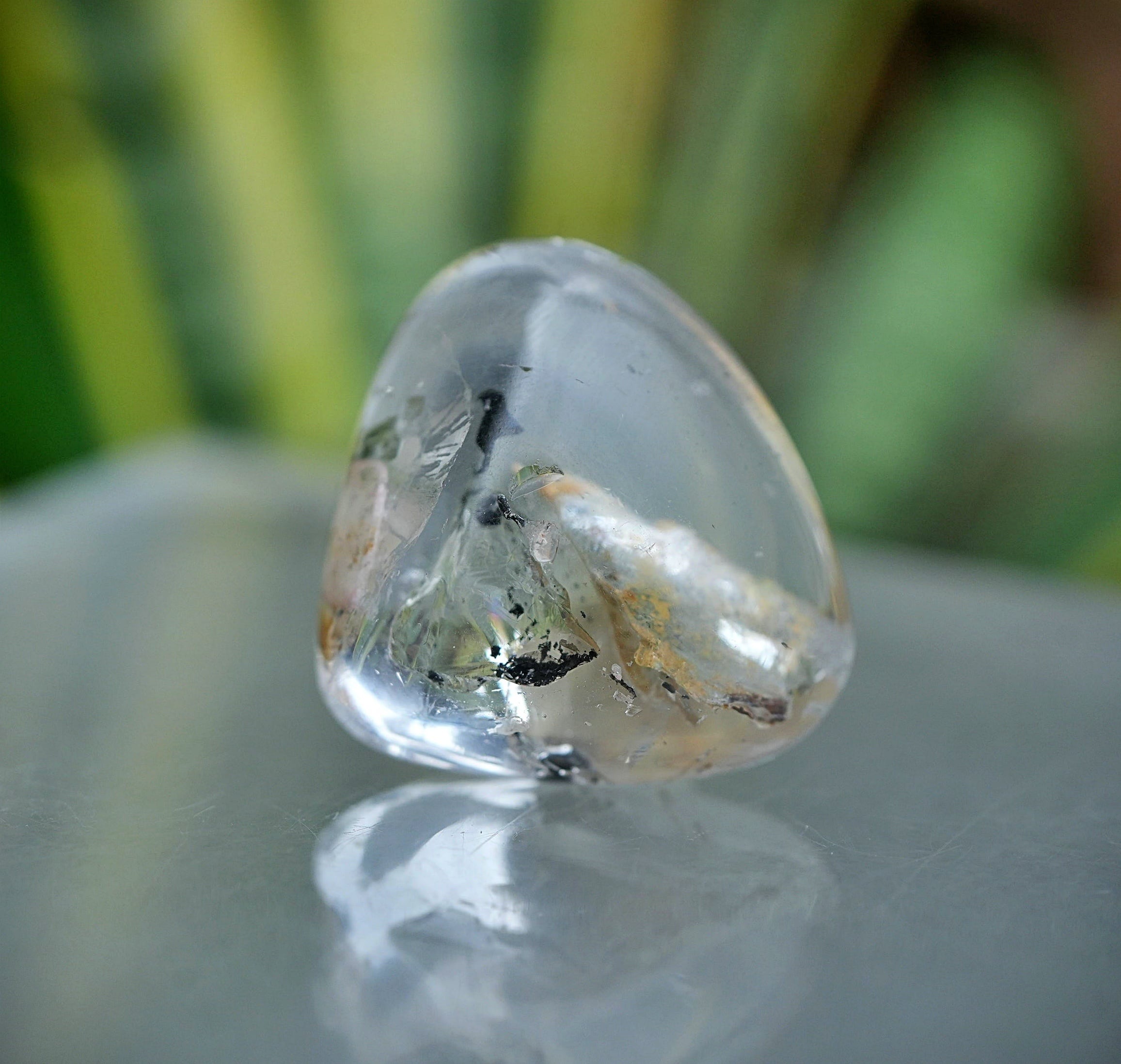 大粒☆よく動く虹入り 古代の水☆水入り水晶 s1514 | Funky garuda