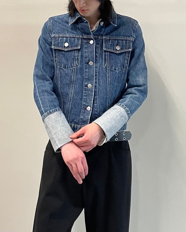 【1999s helmut lang】 roll up denim jacket/ Kyoto store