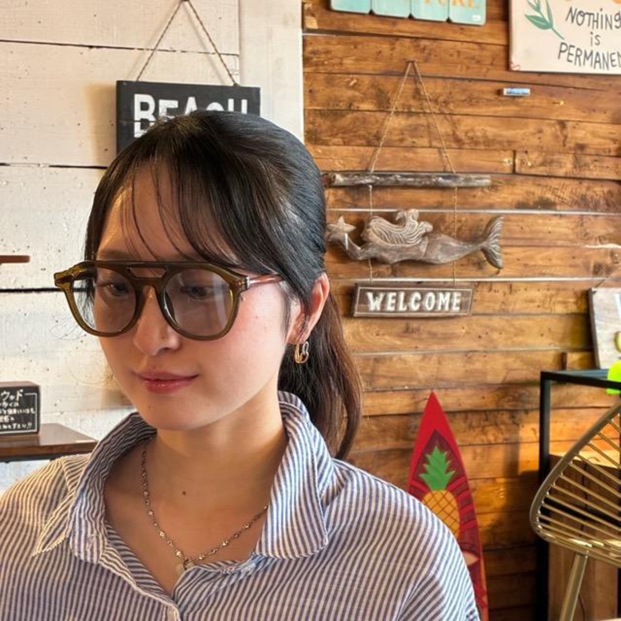 TOPANGA Accessory Bicolor Grandpa Boston Sunglasses　3types