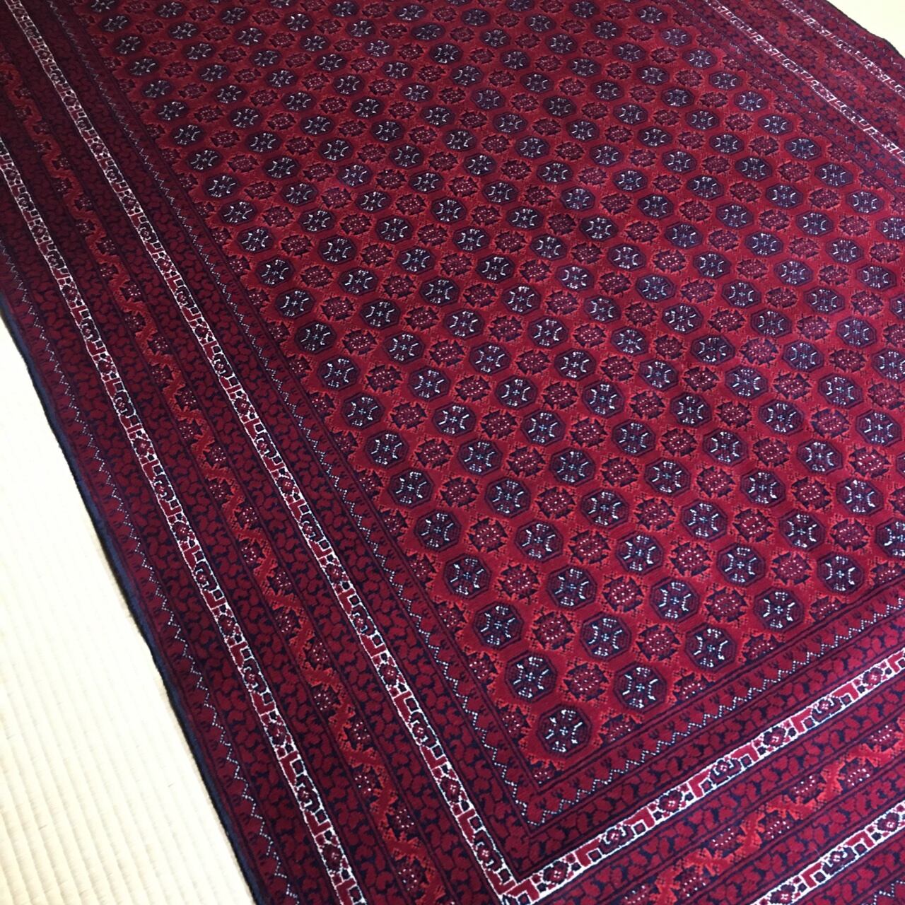 新品アフガン絨毯の女王貴重なホジャロシュナイ4平米サイズ 草木染め 