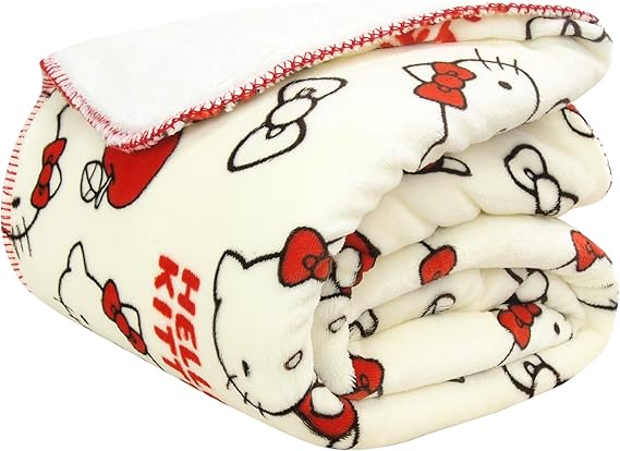 ハローキティ　シングル　ブランケット　サンリオ　毛布　可愛い　リボン　キティ ポイント2倍！マイクロファイバー毛布 ハローキティ　送料無料 140×200cm シングル 洗える ウォッシャブル 寝具 ピンク ひざ掛け  ブランケット 春夏秋冬 あったか マイクロファイバー かわいい キッズ レトロ サンリオ Sanrio Kitty キティちゃん | インテリア夢工房