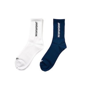 2P LOGO SOCKS (WHITE&NAVY)