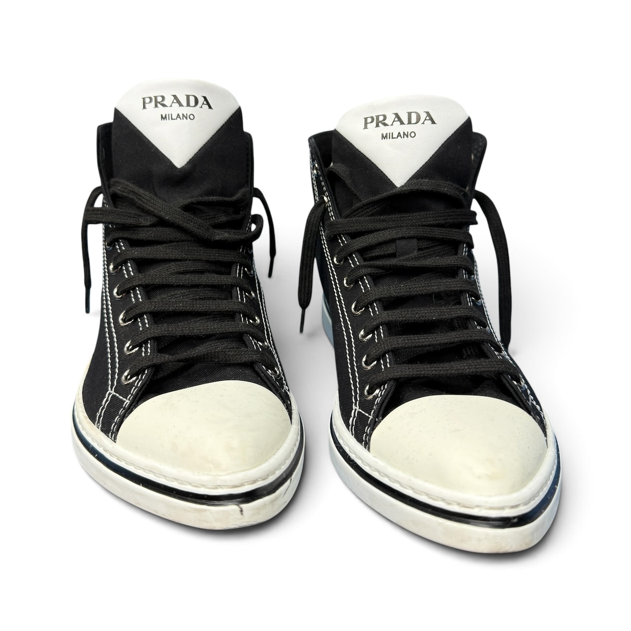 【PRADA】プラダ POINTY HIGH-TOP SNEAKER スニーカー