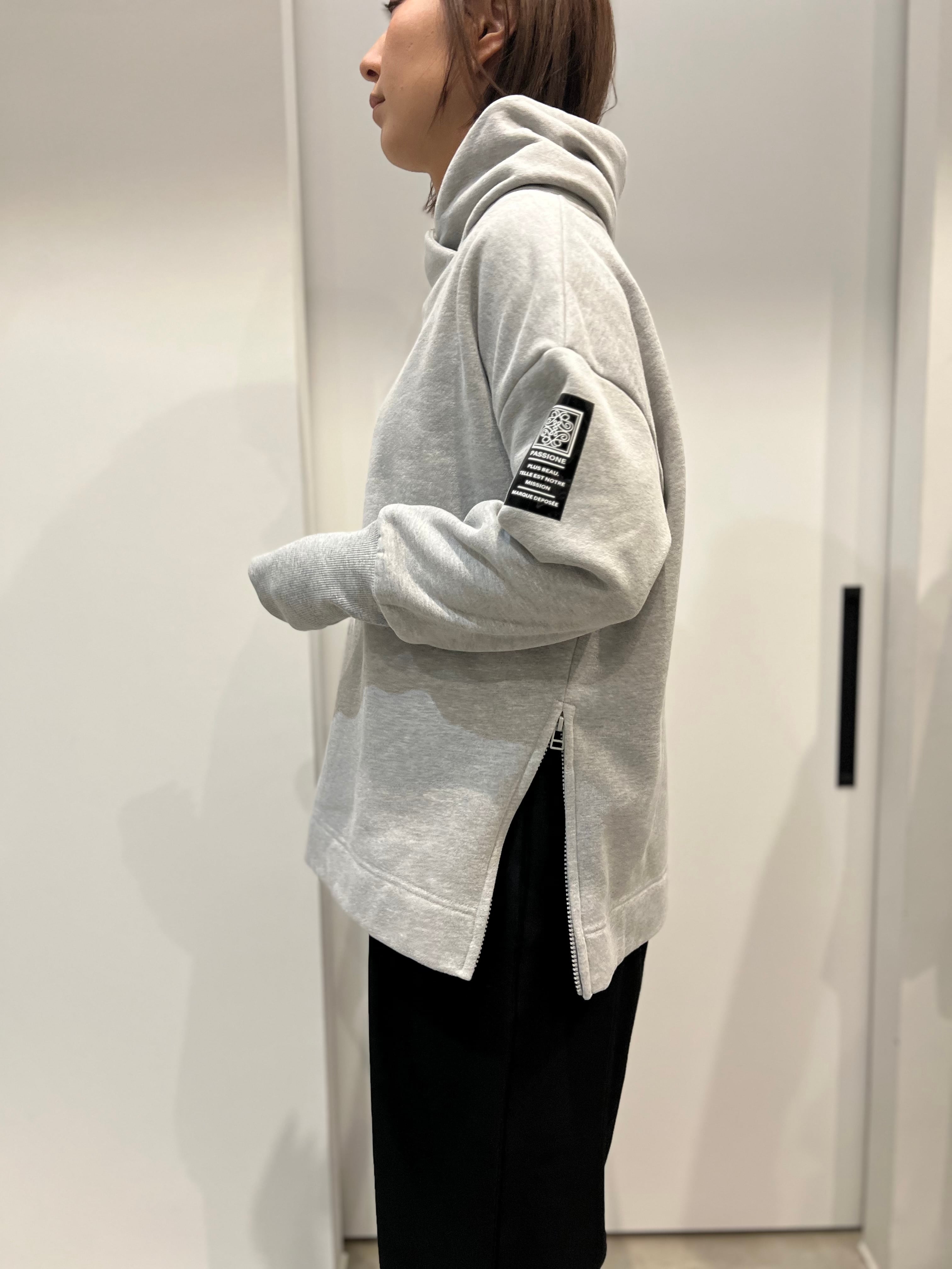 【PASSIONE】裏起毛サイドジッププルオーバー
