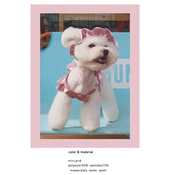 ハートビーチウェア帽子 S ~ XL 2color  /  犬服 夏 犬 ビキニ ドッグウェア 可愛い 犬の服 ペット ラッシュガード