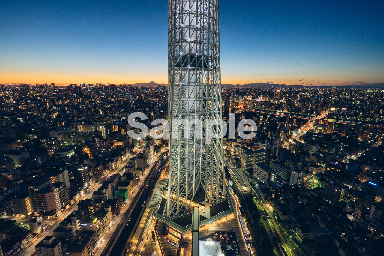 ライトアップされた東京スカイツリー Cityscape