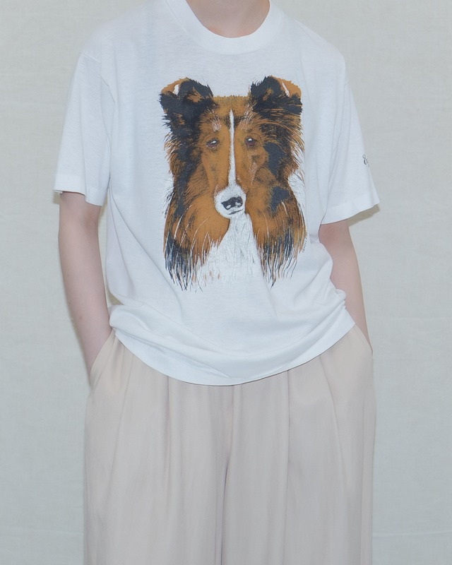 1980-90s animal art T-shirt "shetland sheepdog"