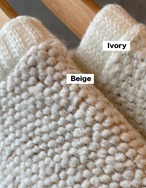 【SALE】Honey-pattern Wool Sweat_Ivoryのみ