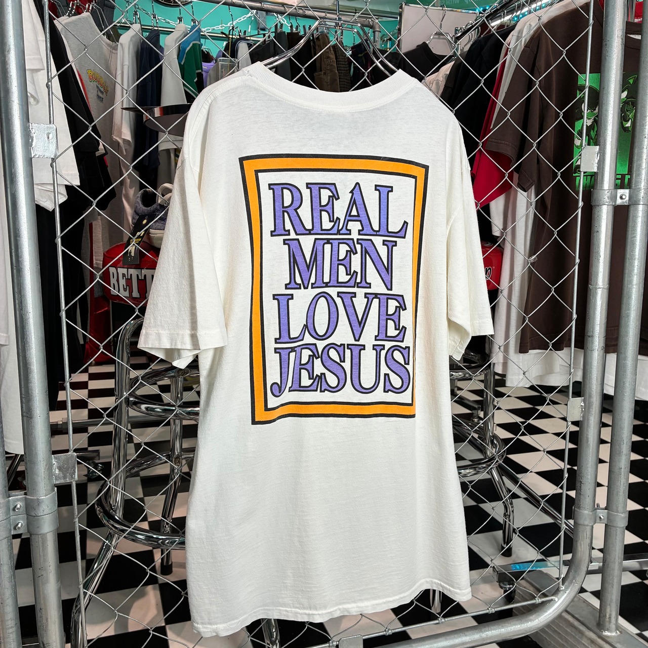 90s USA製 GILDAN ヴィンテージTee 白 クリスチャン