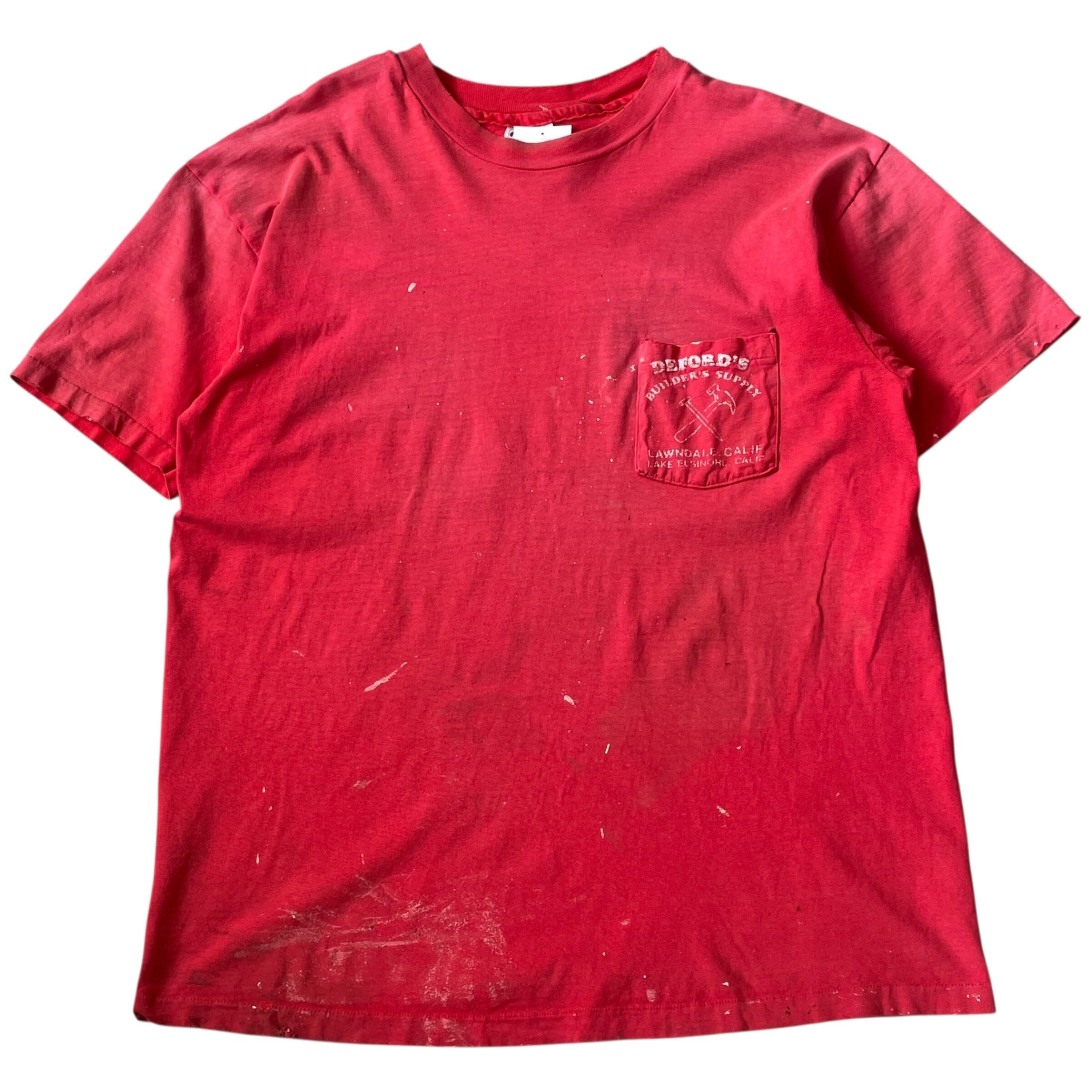 80s unknown "penki" pocket T-shirt