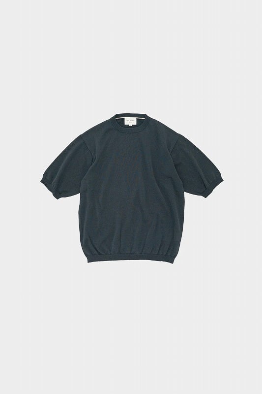 STILL BY HAND / Half sleeve knit t-shirt