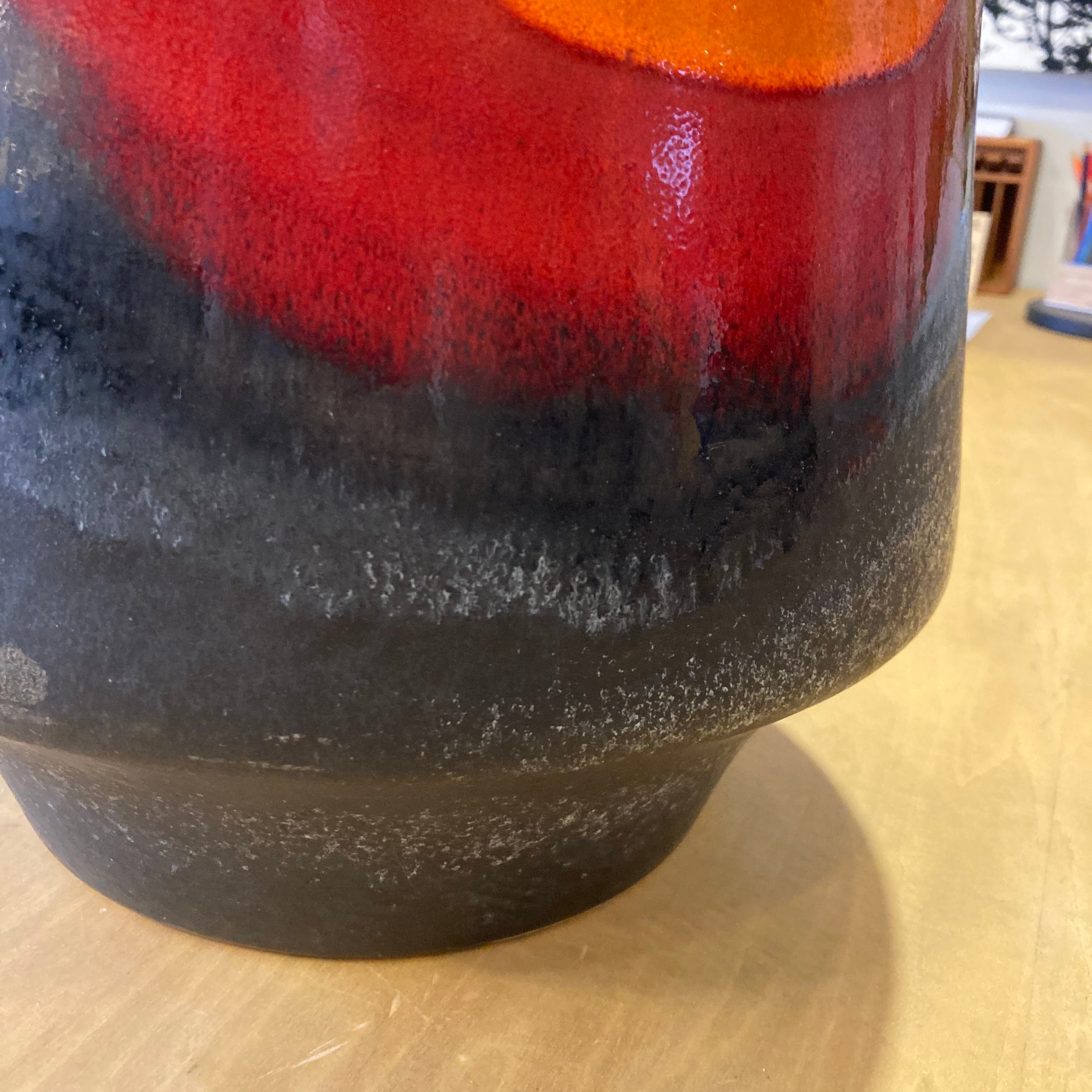 西ドイツ Dumler & Breiden vintage fat lava vase 壺 Φ300×H520mm