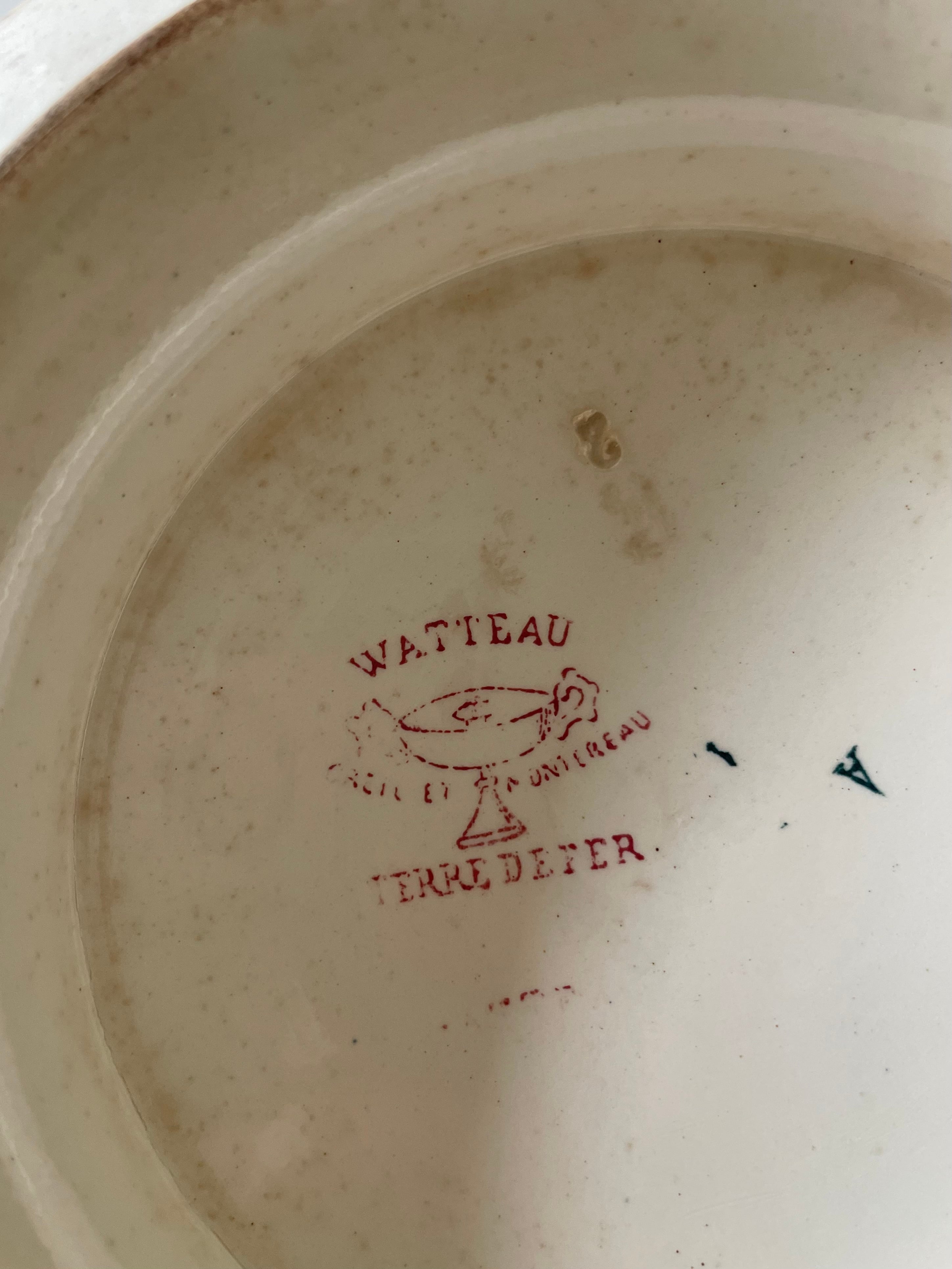 Creil et Montereau WATTEAU コンポティエLow type | I know Antiques