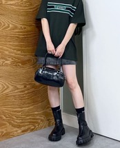 祝開店！大放出セール開催中 SHORT ZIP X-girl】CENTER BOOTS 【エックス ショートブーツ ブーツ