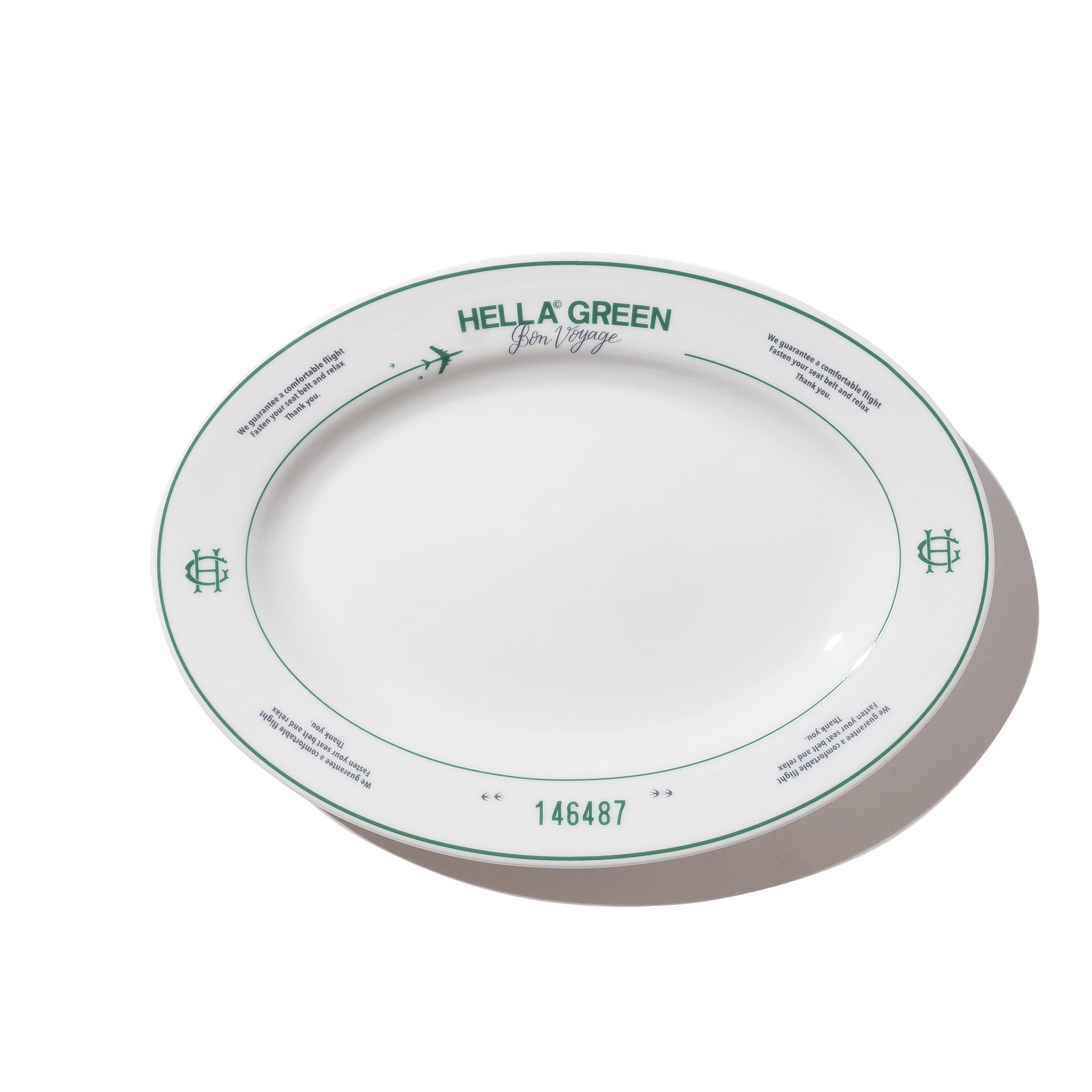 【HELLA GREEN】Bon voyage Plate (WHITE)〈国内送料無料〉