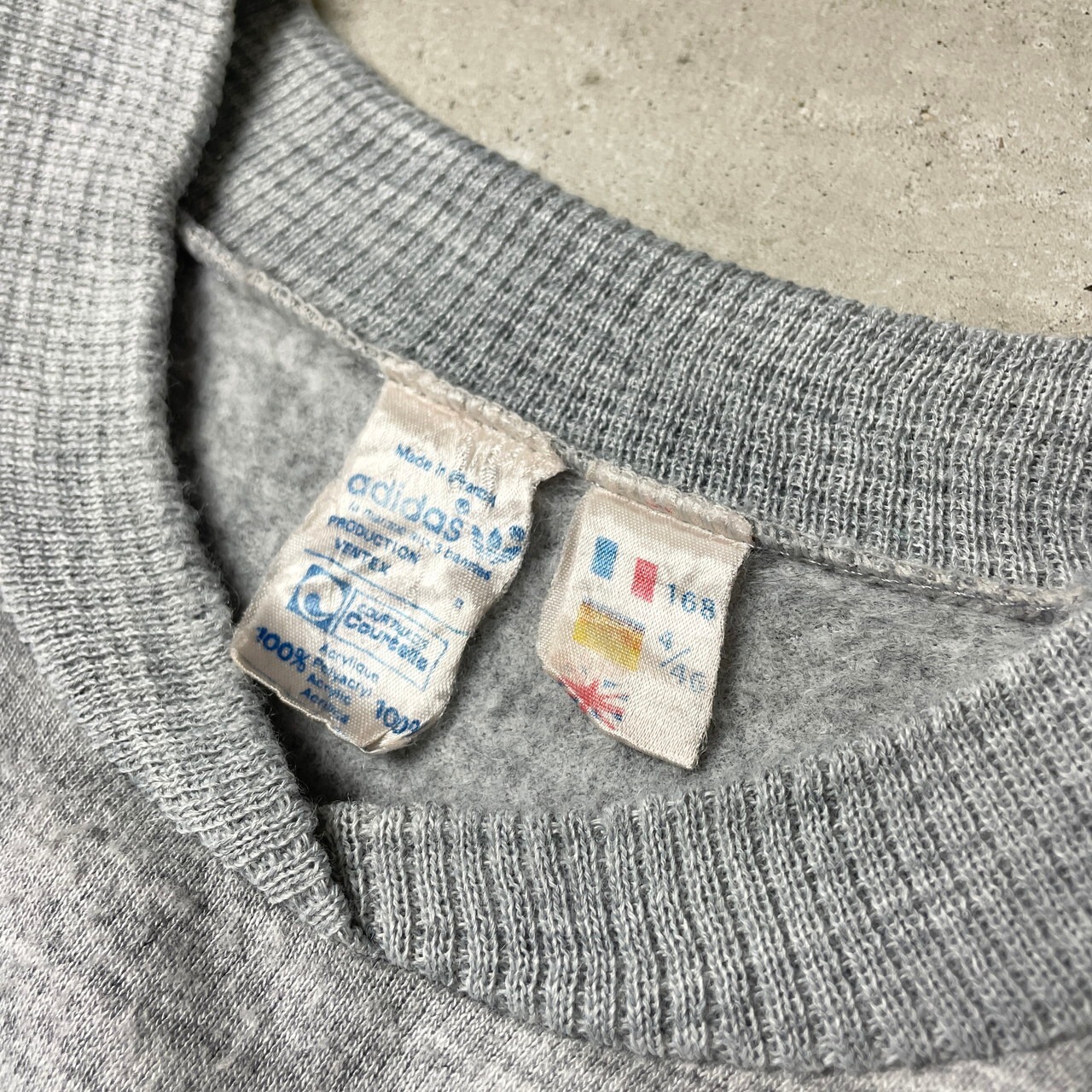70年代 フランス製 VENTEX社製 adidas アディダス ボーダー アクリル 