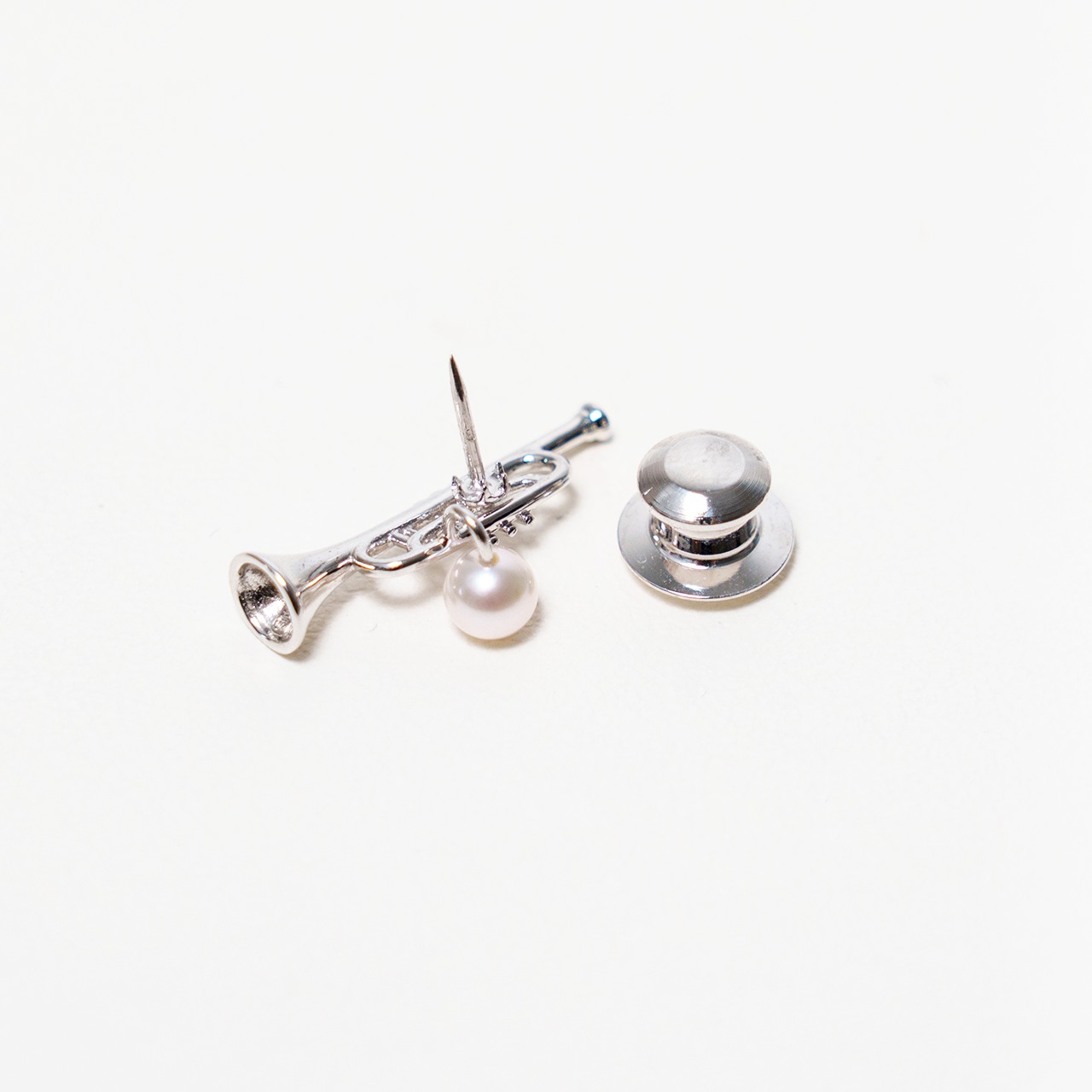 あこや真珠ピンブローチ/トランペット