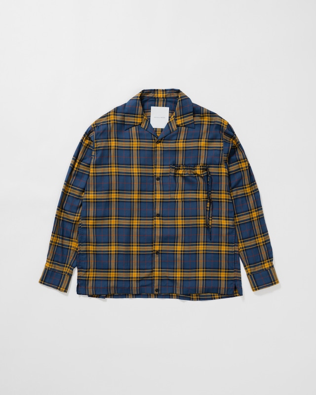 ROCK CHECKED SHIRT-blue <LSD-BD1S1>