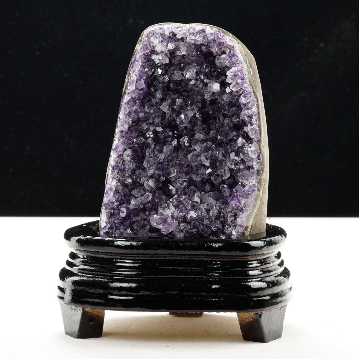 アメジスト クラスター ウルグアイ産 アメジスト 原石 amethyst 台座付属 一点物 182-8783