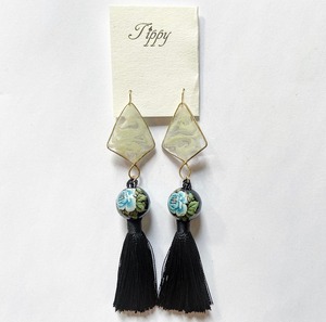 marble tassel pierce / earring