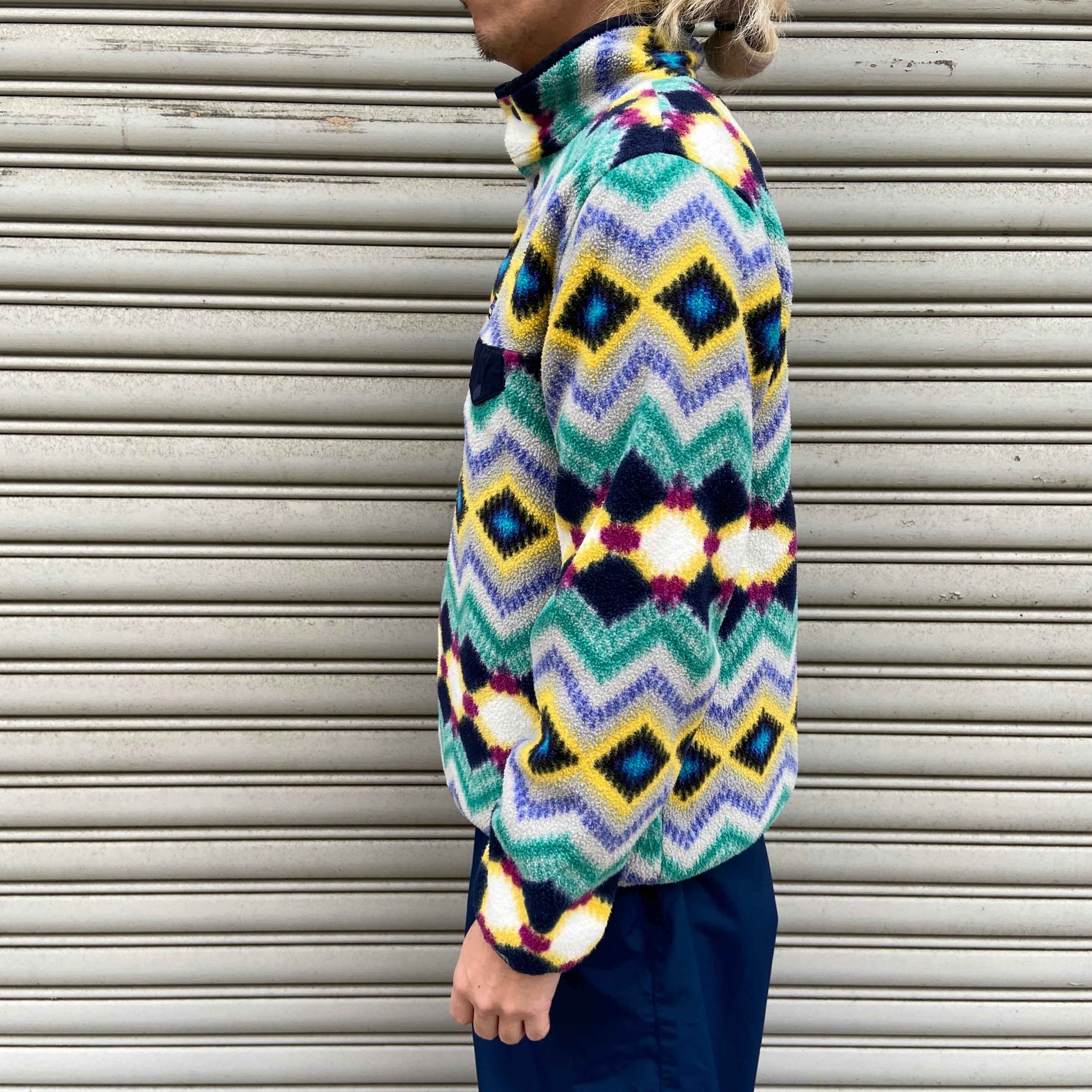 patagonia パタゴニア シンチラスナップT フリース 幾何学模様 柄 M