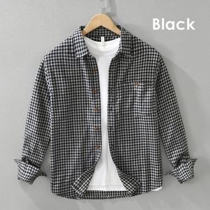 【M-3XL】Retro Check Long Sleeve Shirt / レトロチェック 長袖シャツ
