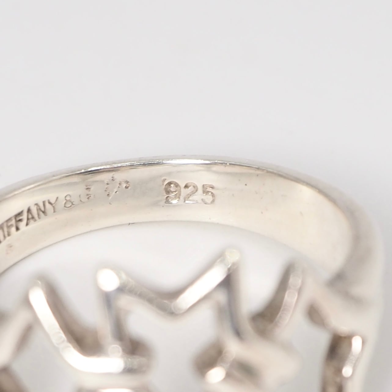 Tiffany&Co. 約9号 トリプルスター リング シルバー925 ティファニー