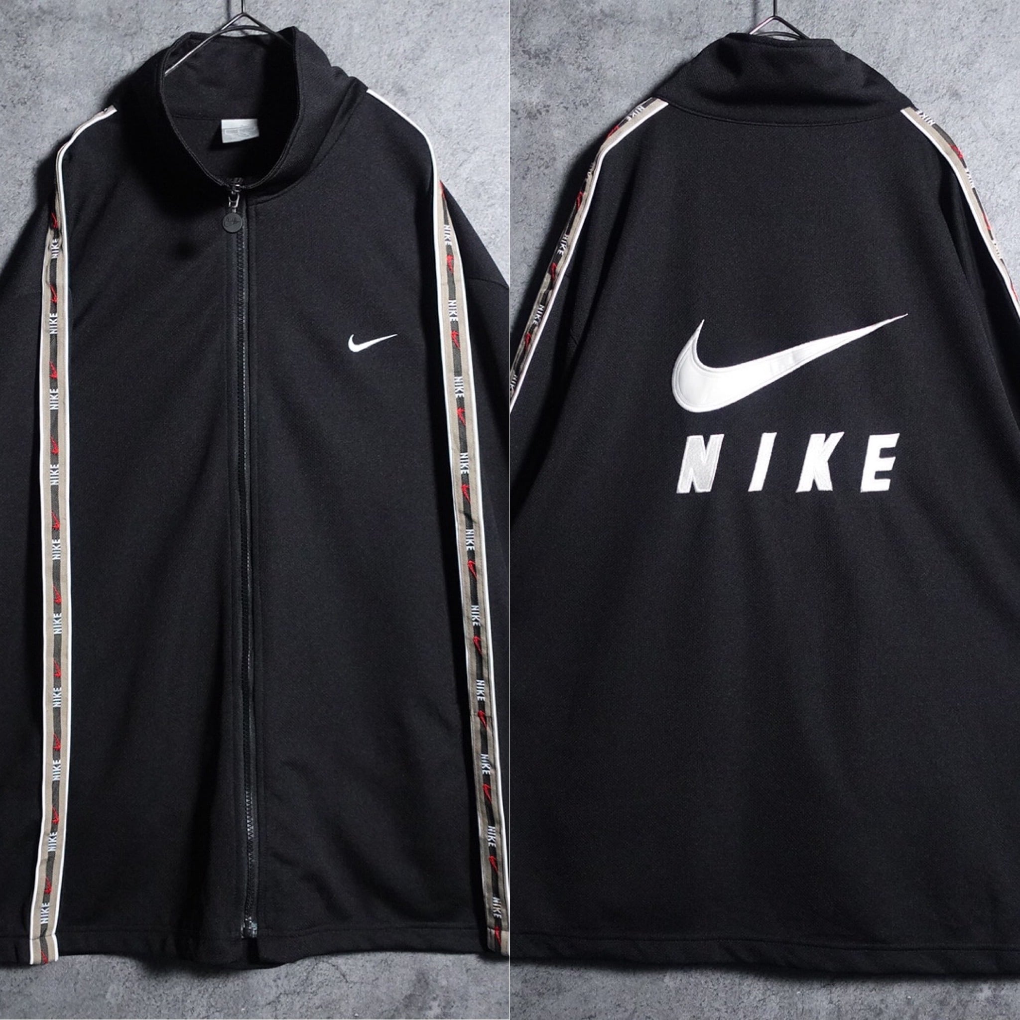 00s “NIKE” Logo Embroidery & Side Tape Design Track Jacket