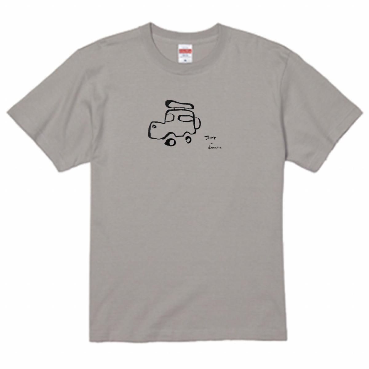 筆書きジムニーくんTシャツ(グレー) | konatsu camper official shop
