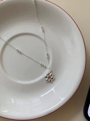 【即納商品】metallic fleure necklace