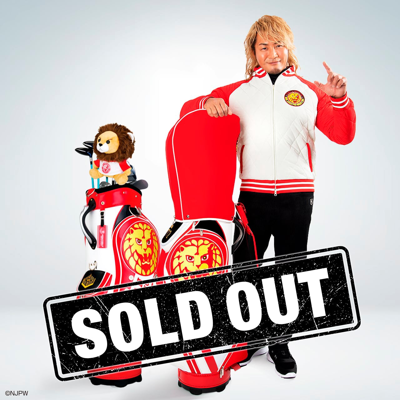 【完売】新日本プロレス　キャディバッグ＆ライオンヘッドカバー（セット） 【少量追加分】