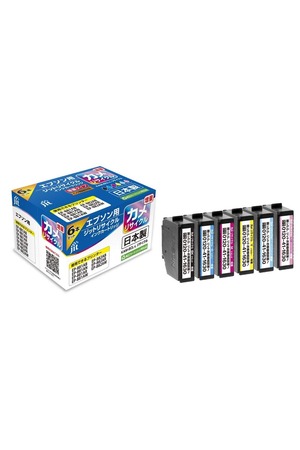 【努力特価】ジット エプソン(Epson) KAM-6CL-L(増量) 対応 6色セット リサイクルインク 日本製JIT-NEKAML6P