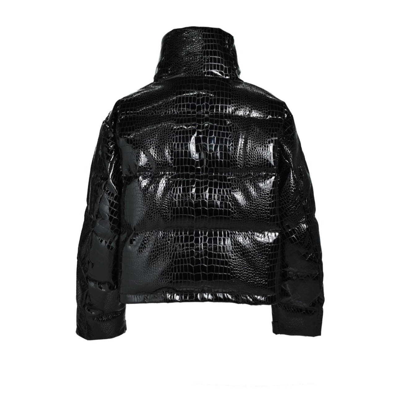 BREATH / faux leather crocodile down jacket