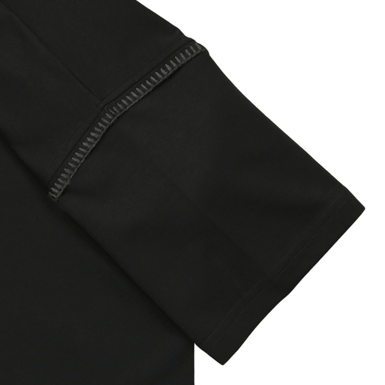 FLUFFY BUM Shoulder Stitch Polo -Black-　[T0041]