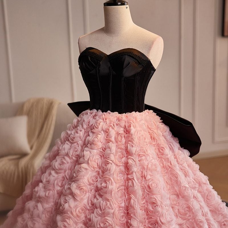 ローズボリュームバックリボンドレス D1670 | 演奏会・ステージ