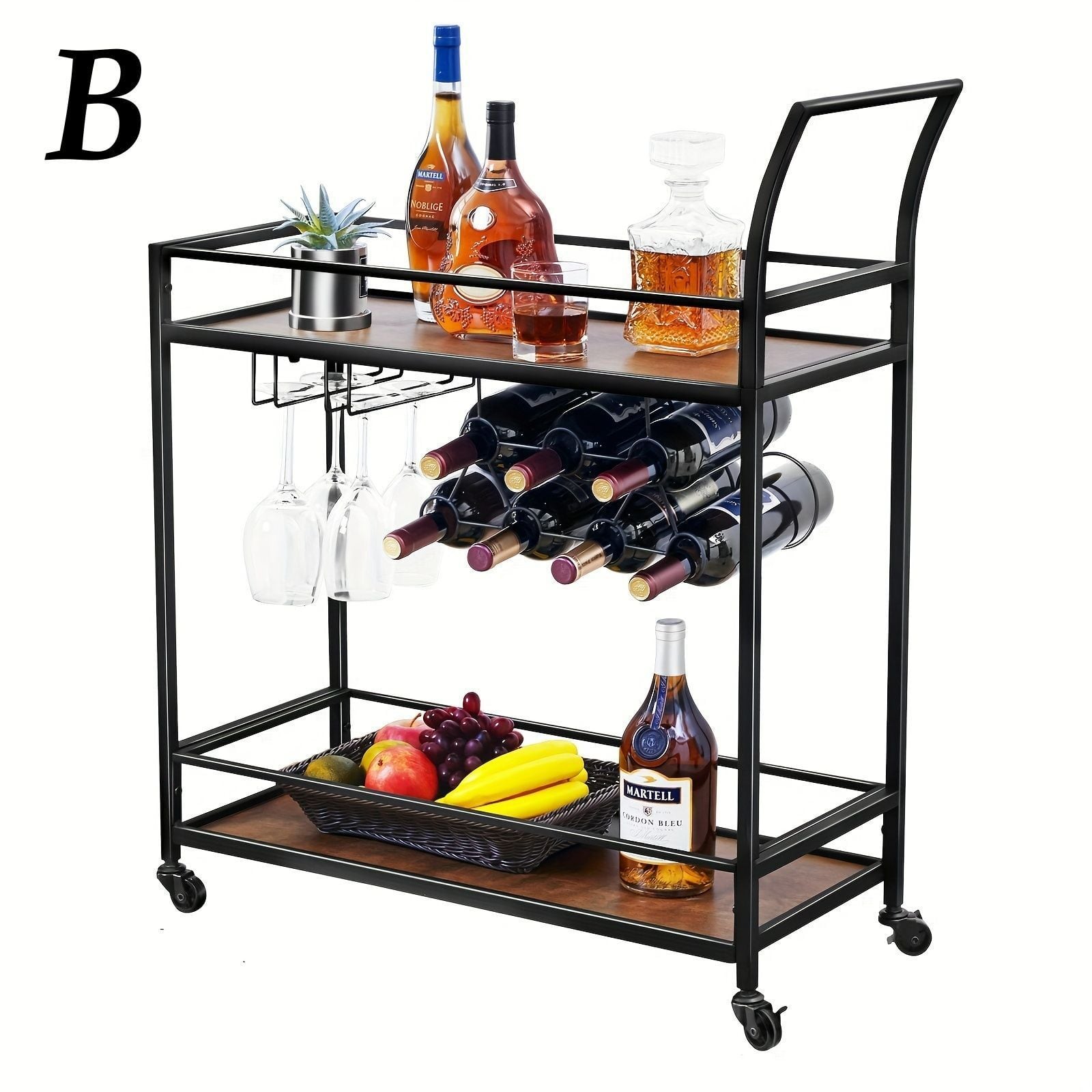 手押しカート ダイニングカート キッチンカート ワインカート 可動式