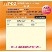 PIAA(ピア) 車用 オイルフィルター オイルエレメント 《当社独自開発のスモールワイドプリーツ採用》 1個入 [ダイハツ車用] ムーヴ・ロッキー・YRV_他 PD2