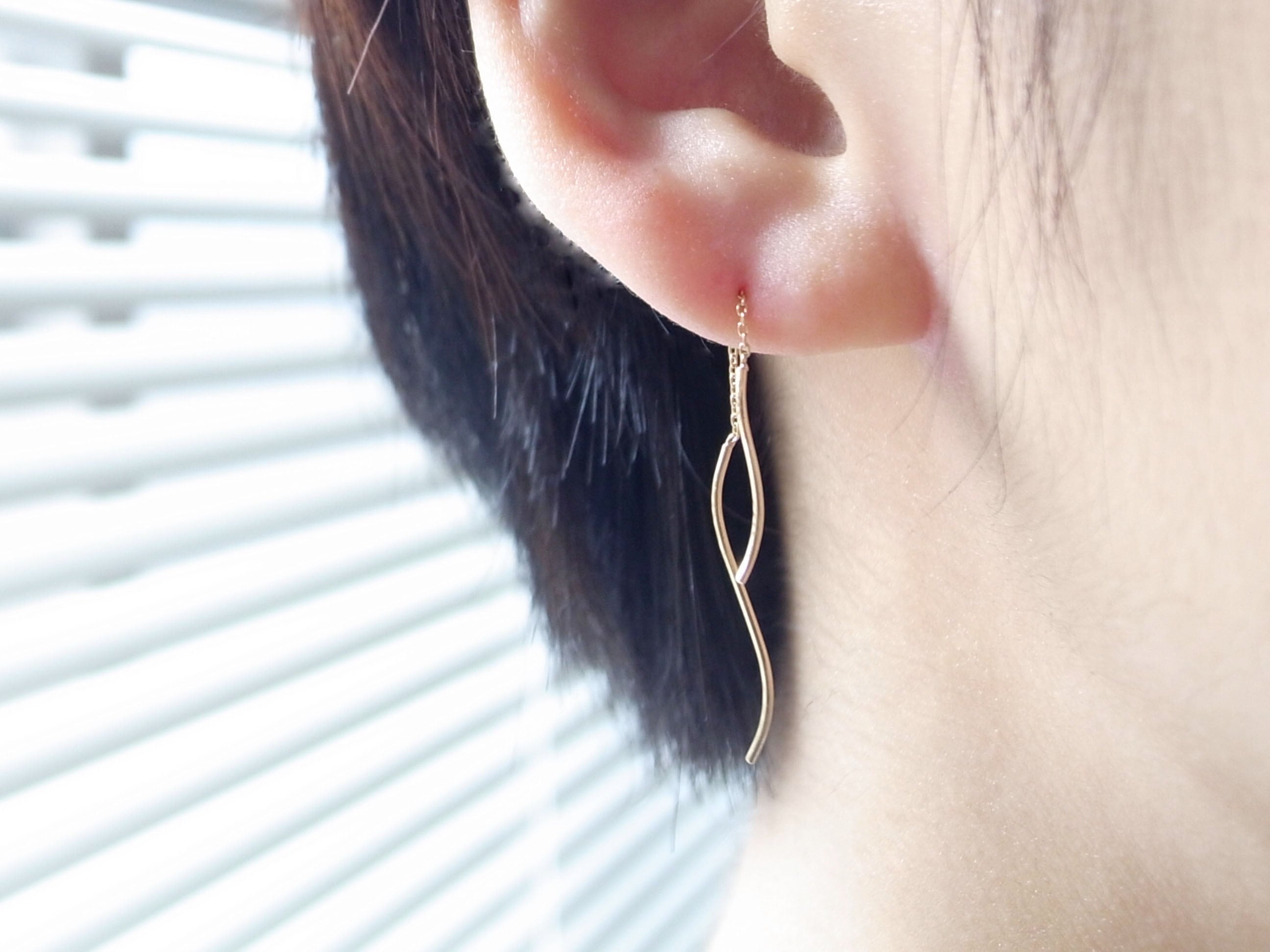 Pt900/yarn pierced earrings | niruc
