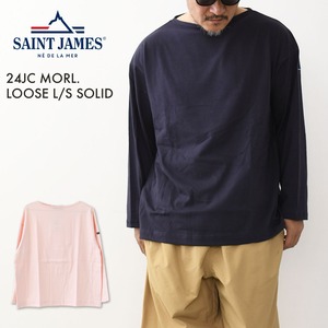 SAINT JAMES [セントジェームス 正規販売店] 24JC MORL.LOOSE L/S SOLID [sl-24jcmorl] モーレルーズドロップショルダー 24JC MORL.LOOSE・長袖・無地・コットンカットソー・長袖カットソー・MEN'S / LADY'S [2026SS]
