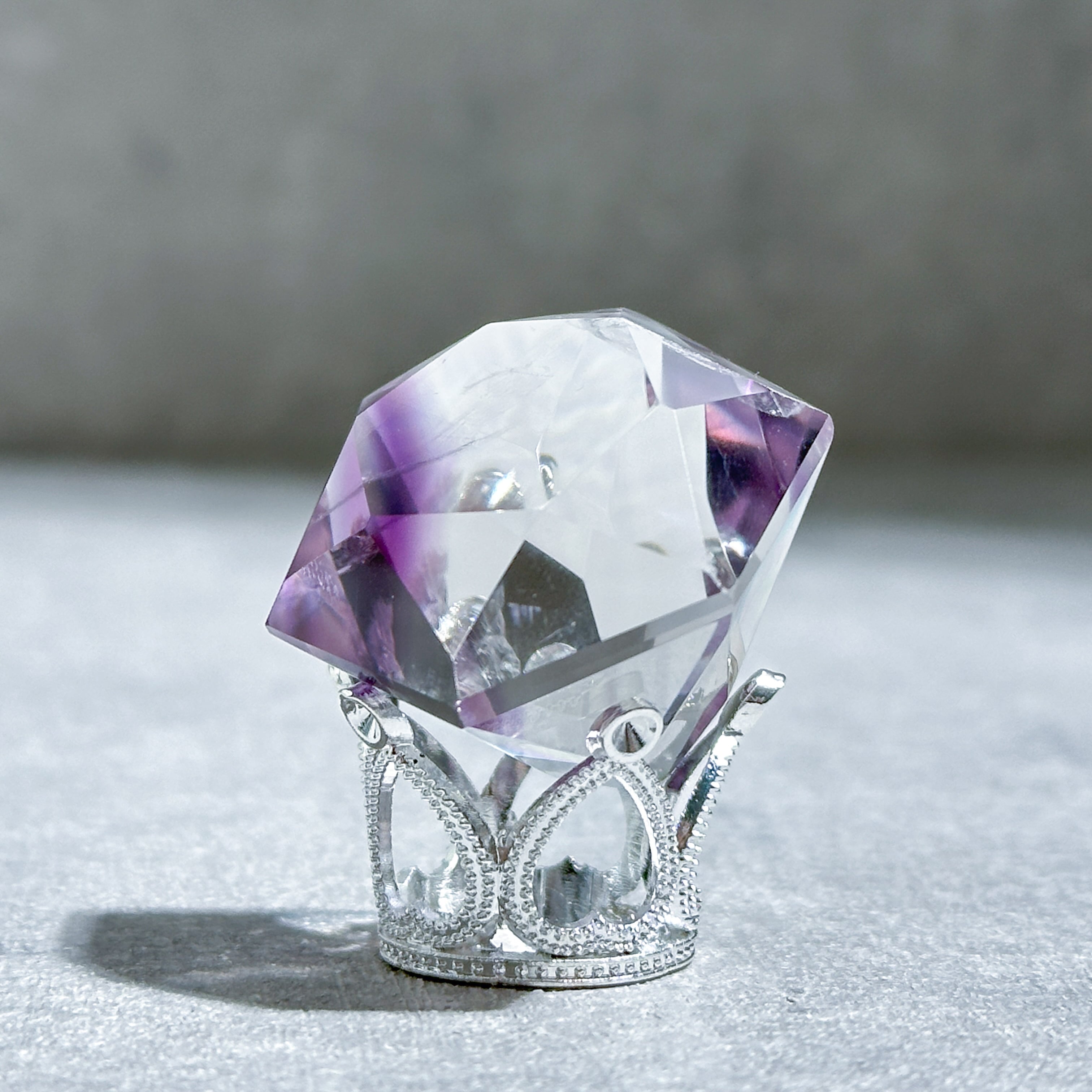 透明感◎ファントムアメジスト ダイヤモンドカット01◇Amethyst