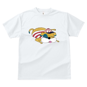 【ユニセックス5.6ozヘビーウェイトTシャツ前面柄】Sleepy Dog