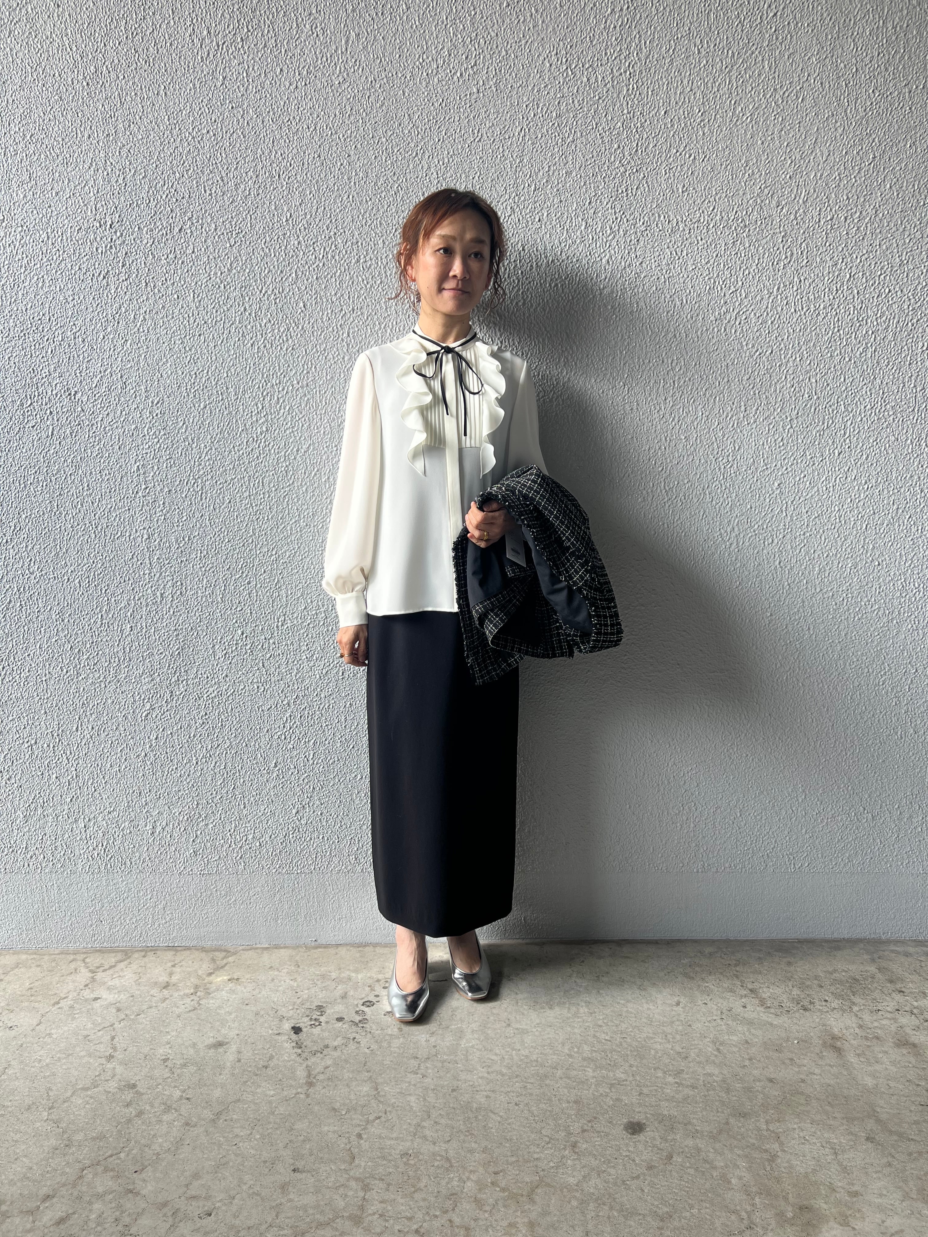 【PASSIONE】取り外し可コードフリルブラウス　616918