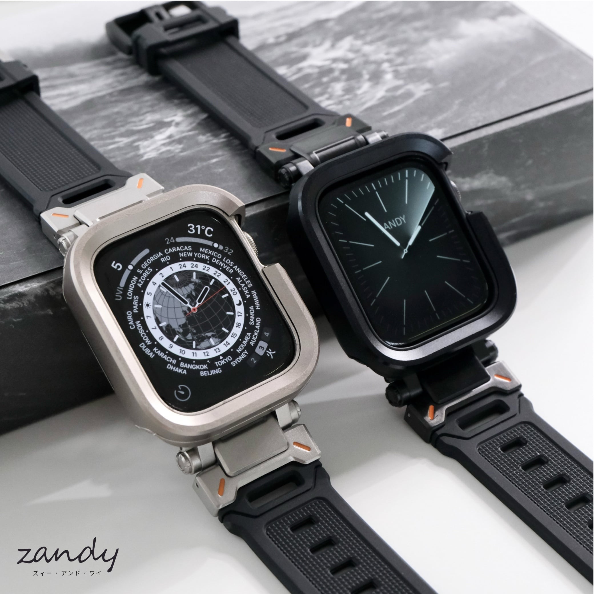 ステンレスTPUバンド】B015 42/44/45/46/49mmサイズ限定！アップル