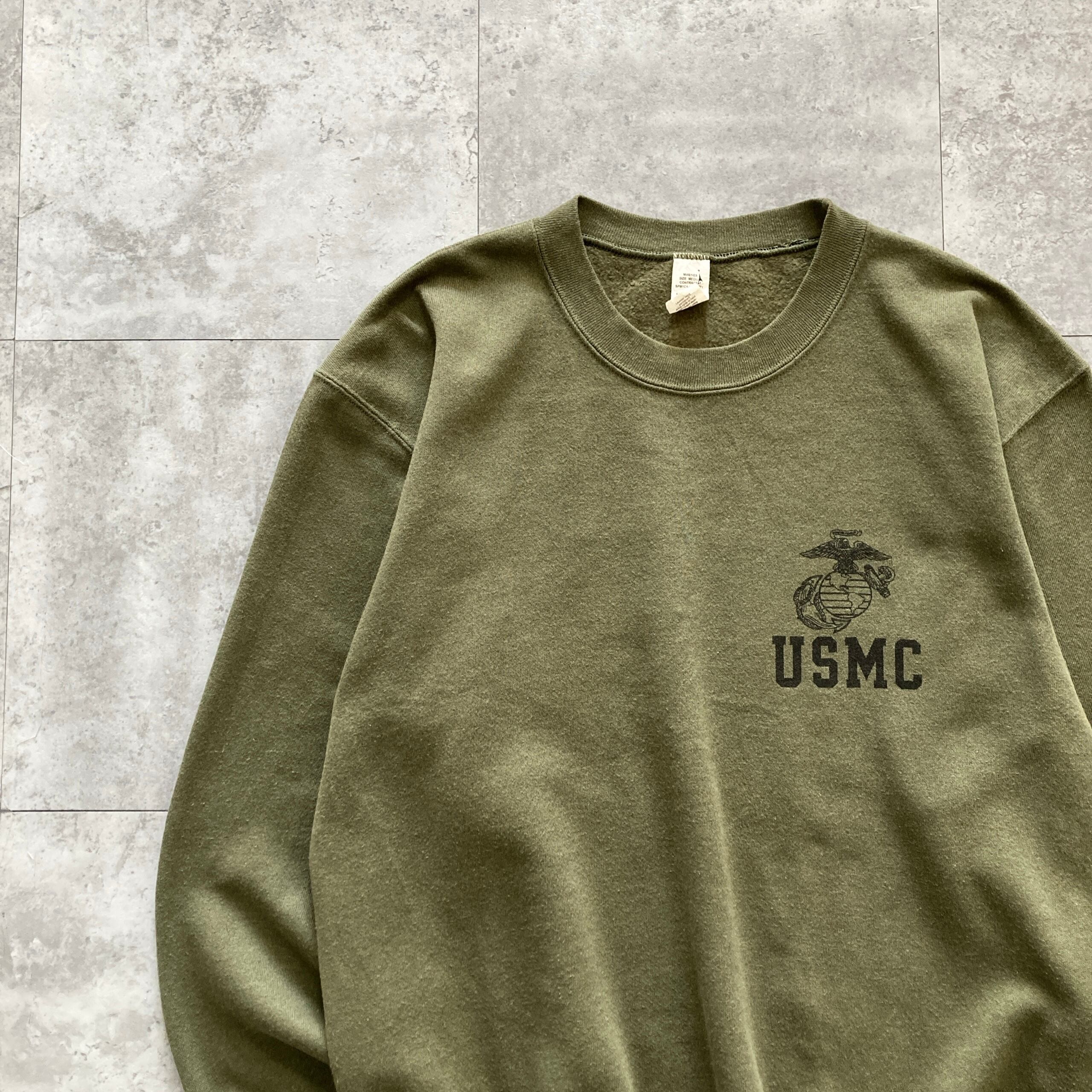 USA製】USMC(アメリカ海兵隊) アメリカ製 ワンポイント モスグリーン